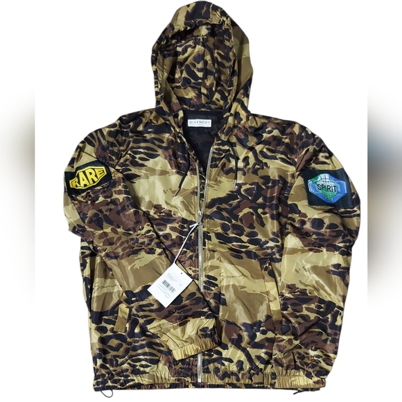 Givenchy | NWT Camo Cheetah Jacket | Khaki | Full Zip | Windbreaker | Rare - Picture 6 of 16